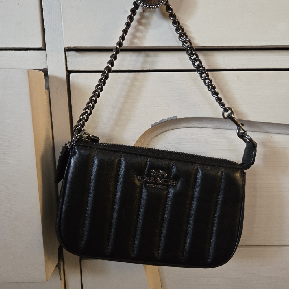 Coach Black Quilted Nolita 19 Wristlet
